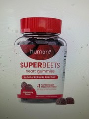 Humann Super Beets, Heart Gummies, Blood Press support, #1 Cardiologist Recom