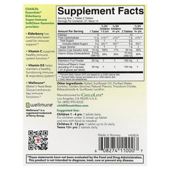 2 X ChildLife Essentials, Kids, Elderberry Super-Immune SoftChew Gummies, Natur