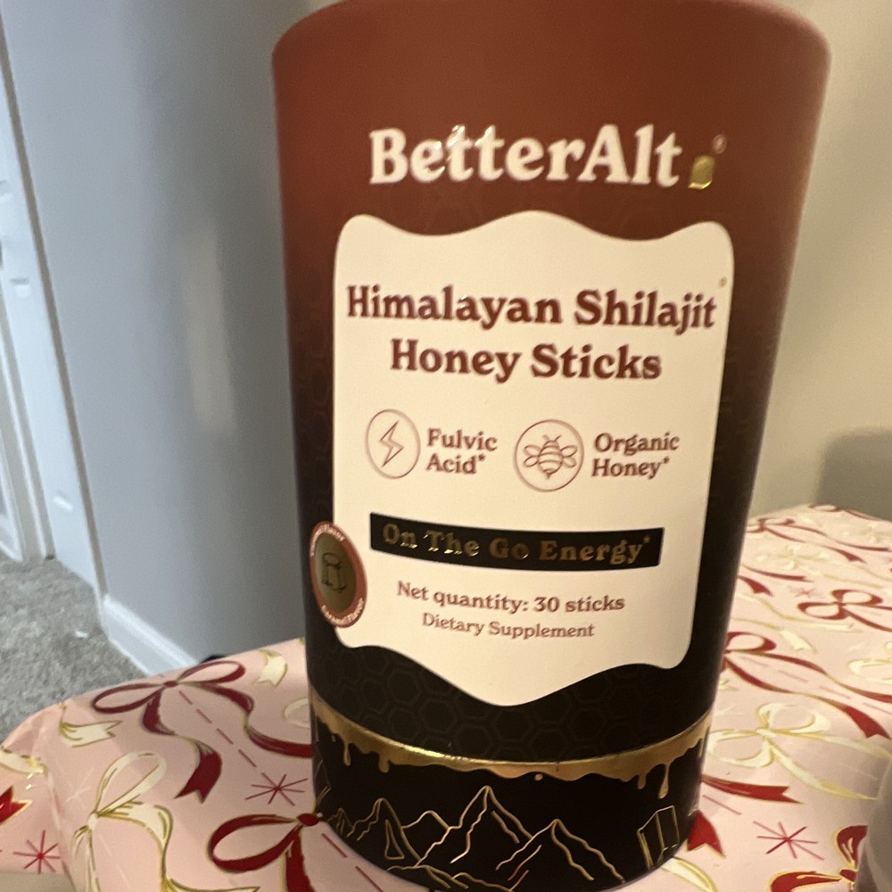 BetterAlt Himalayan Shilajit Honey Sticks w/ Fulvic Acid, Organic Honey 30ct