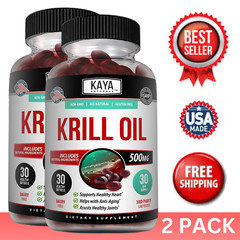 (2 Pack) Krill Oil, EPA, DHA, with Astaxanthin, Joint Function