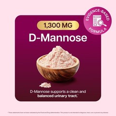 D-Mannose & Cranberry Capsules | Urinary Tract Support | 1300mg, 240 Ct, Non-GMO