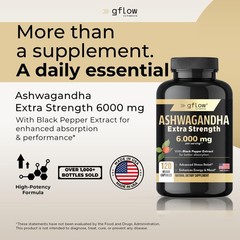 gflow vitamins Ashwagandha Supplements for Women and 120 Count (Pack of 1)