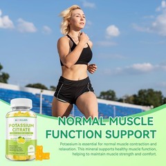 Potassium Citrate 1000mg Gummies, Potassium Supplement for Adults Women and Men,