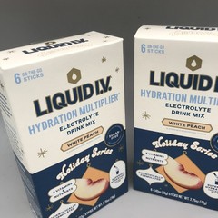 2 Pack Liquid I.V. Hydration Multiplier Sugar Free White Peach Drink Mix