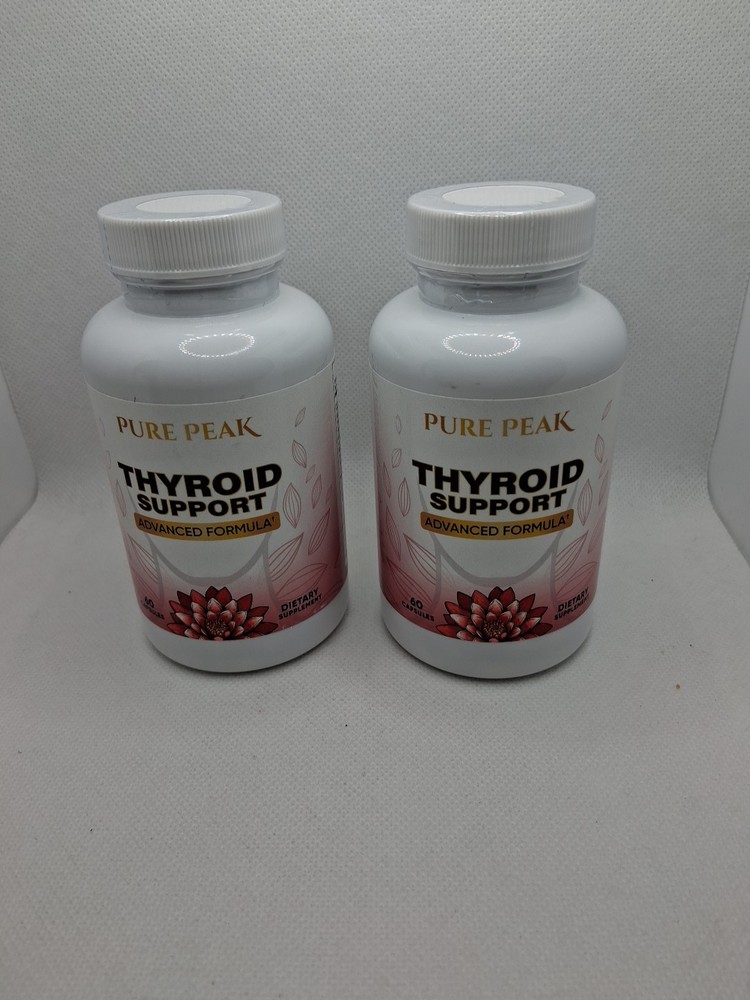 2-Pack Pure Peak Advanced Thyroid Support Supplement – 120 Capsules EXP 10/27