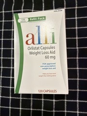 Orlistat 60 mg Weight Loss Aid 120 Capsules Refill Pack New in Box 10/2027
