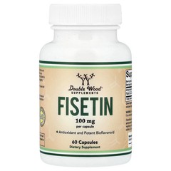2 X Double Wood Supplements, Fisetin, 100 mg, 60 Capsules