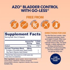 Azo Bladder Control Go-Less Weight Management Dietary Supplement Helps Reduce