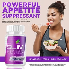 (2 Pack) Slim Metrix Advanced Formula Energy & Fitness SlimMetrix 120 Capsules