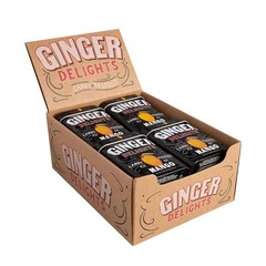 Ginger Delights Mango Candy Genuine Ground Root Natural 30 Pcs per Tin 12-Pack