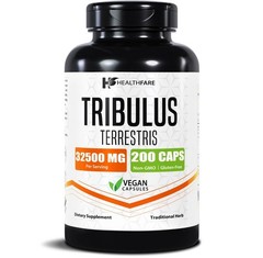 Healthfare Tribulus Terrestris 32,500mg 200 Caps High Potency Herbal Supplements