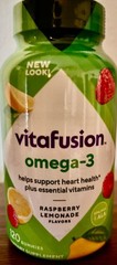 Vitafusion Omega-3 Raspberry Lemonade Flavors 120 Gummies