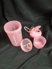 Smartshake Original2Go ONE Shaker Bottle Clear Pink 27oz W/ Dry Container NEW