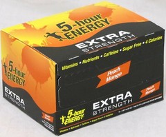 5 Hour Energy Shot Peach Mango Extra Strength 12 Ct 1.93 oz Ships Free Hr Five
