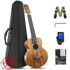 Caramel Acacia KOA Guitalele 30″ Beginner Travel Guitar Gigbag Kit