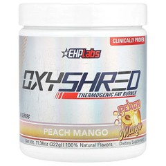 2 X EHPlabs, OxyShred, Thermogenic Fat Burner, Peach Mango, 11.36 oz (322 g)