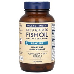 2 X Wiley’s Finest, Wild Alaskan Fish Oil, Peak EPA, 120 Softgels