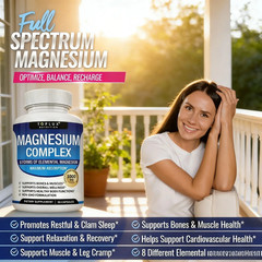 Toplux Magnesium Complex.8 Essential Forms, 1000mg High-Potency Supplement