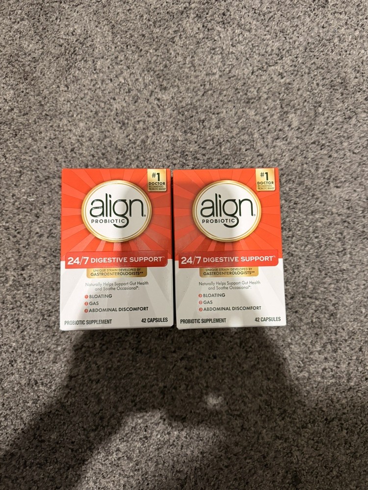 2 boxes Align Daily Probiotic Supplement Capsules 84 Count total Digestive 01/29