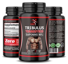 TRIBULUS TERRESTRIS 7500mg EXTRACT 96% SAPONINS BODY BUILD 30 CAPSULES