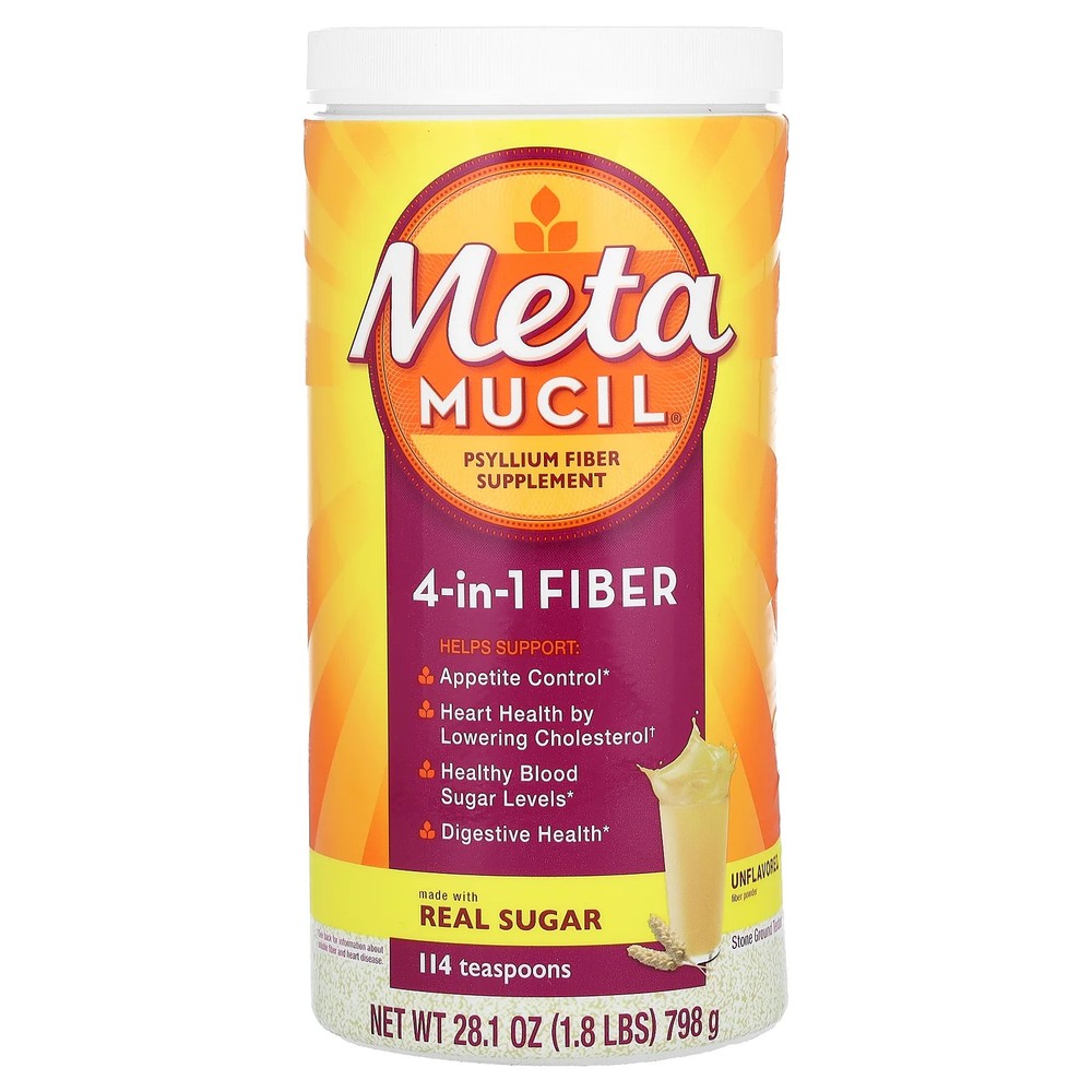 2 X Metamucil, 4-in-1 Fiber, Unflavored, 28.1 oz (798 g)