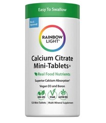 Rainbow Light Calcium Citrate – 120 Mini-Tablets – Bone Health (free ship)