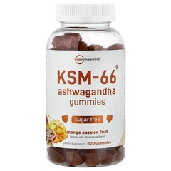 2 X Micro Ingredients, KSM-66� Ashwagandha Gummies, Mango Passion Fruit, 120 Gu