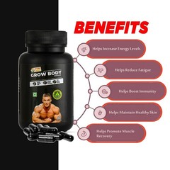 BODY GROW Fast Weight Gain Pills Muscle Gainer WEGHT GAIN 60 CAPSULES MEN