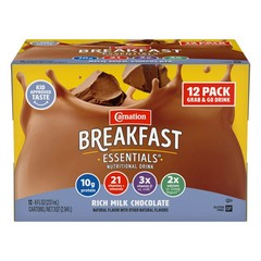 Carnation Breakfast Essentials Chocolate Shake 8 fl oz Bottles 12 Pack