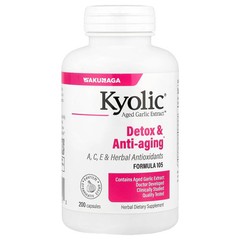 2 X Kyolic, Aged Garlic Extract�, Detox & Anti-Aging, Formula 105, 200 Capsules