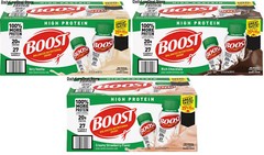 BOOST High Protein Drink Chocolate Vanilla Strawberry 8 fl oz Choose 6, 12, 24