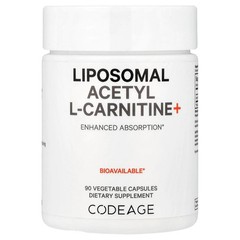 2 X Codeage, Liposomal Acetyl L-Carnitine+, 90 Capsules (500 mg per Capsule)