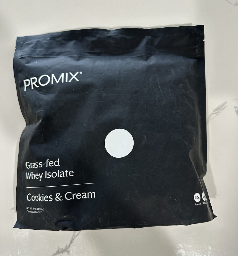 PROMIX Grass-Fed Whey Protein Isolate Powder Cookies & Cream 2.45 lb