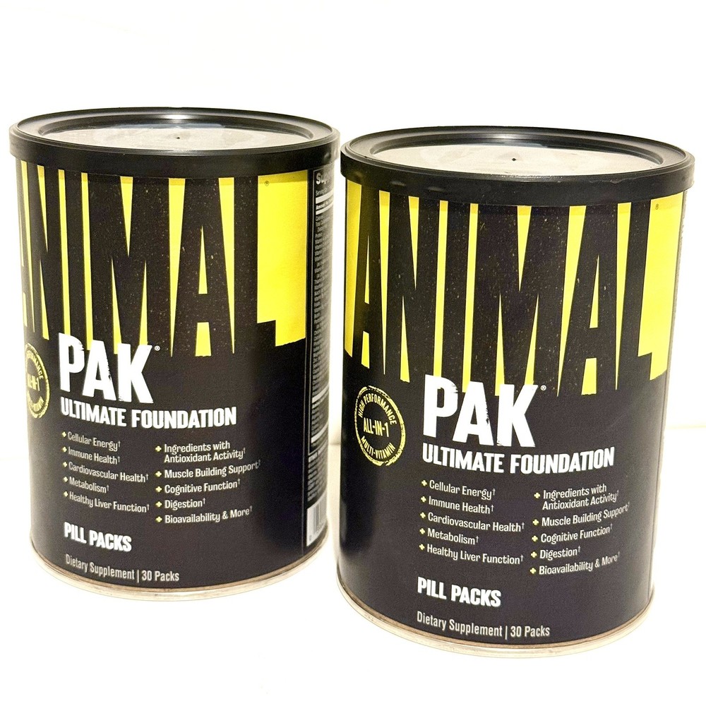 2 PACK – Universal Nutrition ANIMAL PAK Multivitamins 30 Pill Packs Exp: 10/27