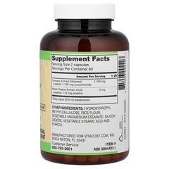 2 X Vitacost, Root2�, Turmeric Extract Curcumin C3 Complex�, 120 Capsules