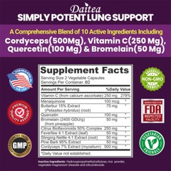Max Strength Lung Support Supplement Respiratory Health Cleanse Detox Clear Lung