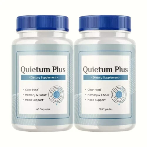 2-Pack Quietum Plus, Quietum Tinnitus Relief & Reduced Ear Ringing -120 Capsules