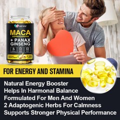 Maca Root Extract Stamina | Libido | Mood | Energy For Men & Women 120/480 Pills