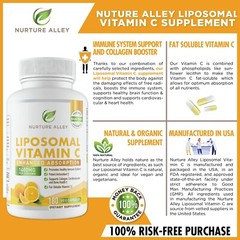 Nurture Alley Liposomal Vitamin C 2100mg- 180 Capsules High Absorption Ascorbic