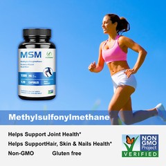 MSM Methylsulfonylmethane 1500mg – Joint, Bone, Skin & Nails Health, Mobility