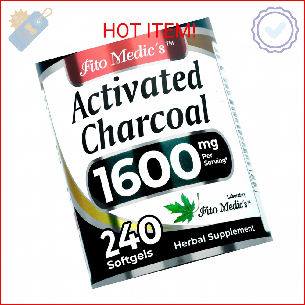 FITO MEDIC’S Lab | Activated Charcoal | 240 caps | Activated Charcoal Pills