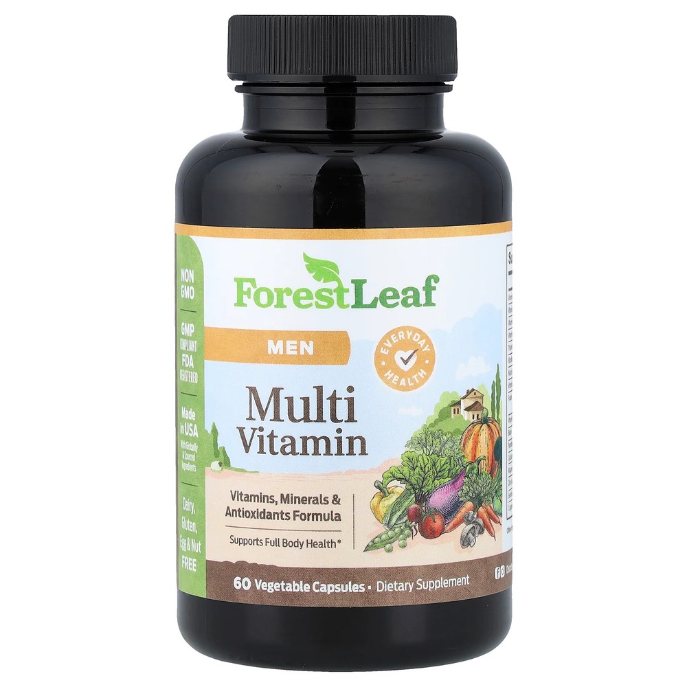 2 X Forest Leaf, Men, Multi Vitamin, 60 Vegetable Capsules