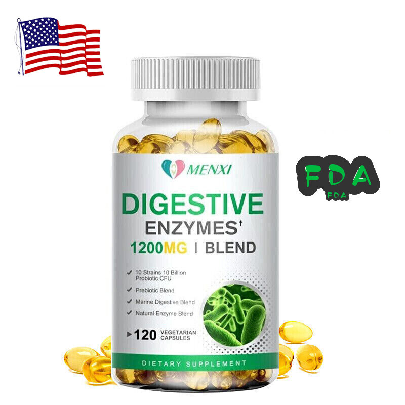 Prebiotic & Probiotics Gas,Constipation Bloating Relief Digestive Enzymes 1060mg