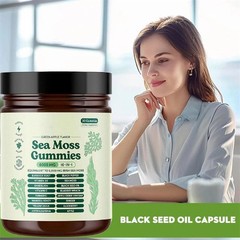 16 in 1 Sea Organic Moss Gummy | Irishmoss Extract 6000Mg | Green Apple Flavor.
