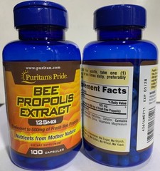 2x Puritan’s Pride Bee Propolis 500mg – Immune Support – 100 Capsules
