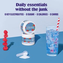 Hydrating Electrolyte Powder – 30 Servings of Blue Raspberry, Sugar-Free &