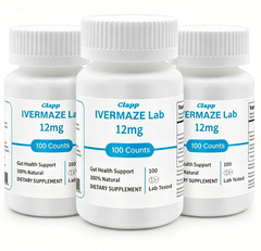 3Pack IVERMAZE Tablets – 12 mg,100 Tablets, 99% Purity Digestive Supplement