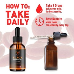 (2 Pack) Black Sugar Protect Drops Advanced Blood Support Supplement 60 Servings