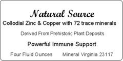 Colloidal Zinc & Copper with 72 trace minerals – Four oz dropper