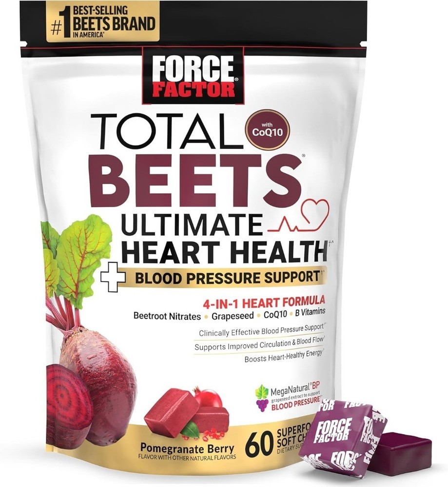 Chews FACTOR Total Beets Ultimate Heart Health Blood Pressure Support FORCE hot